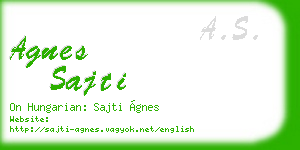 agnes sajti business card